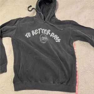 Emma Atterbury Gray Graphic Hoodie